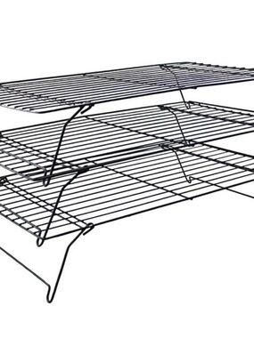 Adjustable 3-Tier Black Cooling and Drying Rack - Home Kitchen